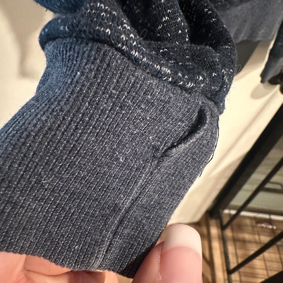 4/$16 Navy Blue Hoodie with Love Patch - Picture 3 of 7